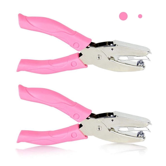 DreamyJuly Small Tiny Circle Metal Hole Punch, Single Handheld Paper Puncher with Soft Handle for Tags and Clothing - 3mm Sizes
