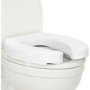 DreamyTrendy Toilet Seat Riser for Seniors - Universal Fit - Raised Toilet Seat Cushion with High-Density Foam for Elongated & Standard - Firm Handle, Cushioned & Padded