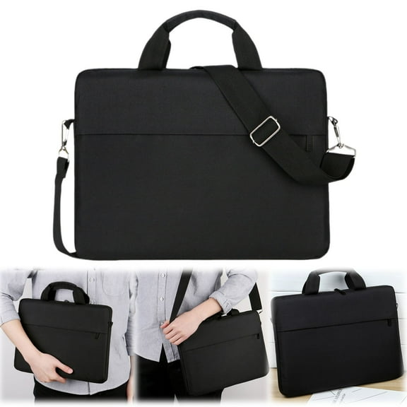 Dreamyjuly 14-Inch Black Shoulder Strap Laptop Bag Laptop Bag Inner Bag with Shoulder Straps 13 Inches 14 Inches 15.6 Inches Thin Laptop Shoulder Bag Business Briefcase