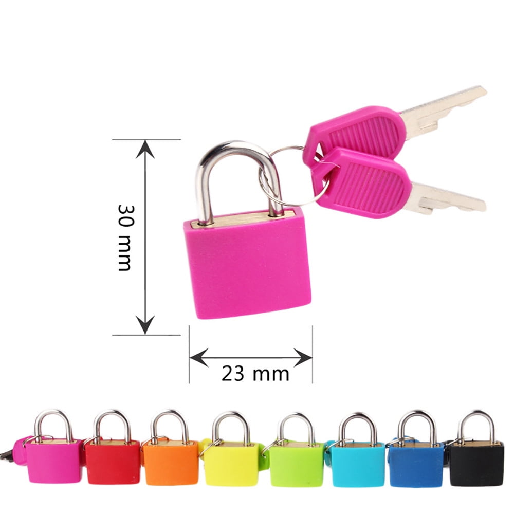 Dreamyjuly Christmas Clearance Sale 22Mm Colored Plastic Case Padlock G, Small Mini Strong Steel Padlock