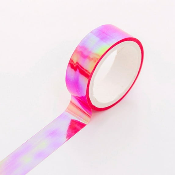 Dreamyjuly Cool Color Gradient Notebook Decoration Waterproof Tape Pink (Pink)