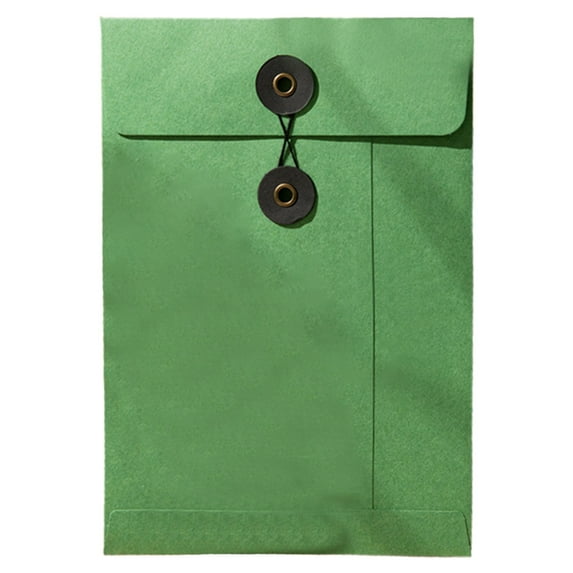 Dreamyjuly Envelopes with Thread Seals Thick A5 Size Cowhide Foldersreusable Transparent Envelopes and Organizers, 1 File Bag(Paper, B)