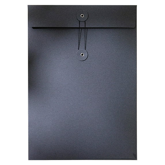 Dreamyjuly Envelopes with Thread Seals Thick Cowhide Foldersreusable Transparent Envelopes and Organizers, 1 Document Bag(Paper, Grey)