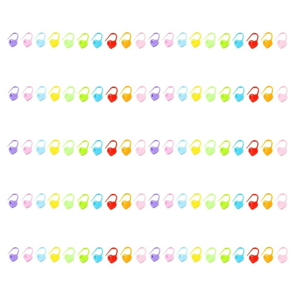 Dreamyjuly Love Shaped Marking Buckle Marking Knitted Accessories Used As Decorative Markings for Weaving Machines Easy to Use and Store, 1 Pack of 100 Heart-Shaped Marker Buttons