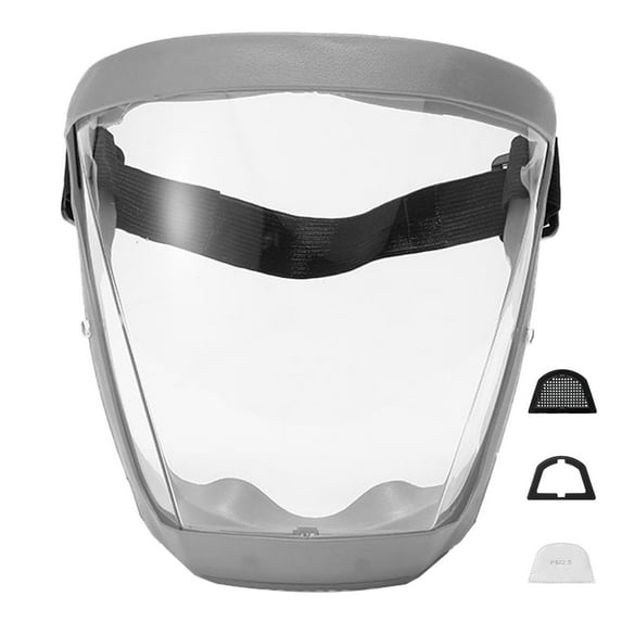 Dreamyjuly Protective Shield Anti Fog Adult Clear Shield Plastic, a Protective Mask with Filter(Plastic, C)