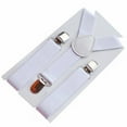 thumbnail image 1 of Dreamyjuly Solid Color Mens Suspender Y Shape with Strong Clips Adjustable Braces(White), 1 of 9