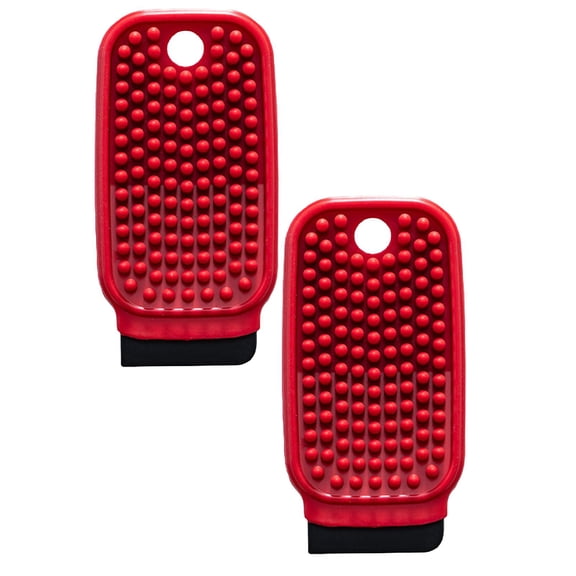 Dreamyjuly Vegetable Brush Potato Scrubber with Silicone Bristles, Multi Functional Cleaning Brush for Tough Stains, Dishwasher Safe Kitchen Tool, Red 2Pcs