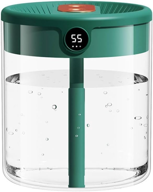 Dreamzy Humidifier for Large Room Cool Mist Bedroom Desktop Double Nozzle Cool Mist Humidifier with Night Light,Auto Shut-Off,No leakage Design