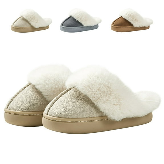 Drecage Kids Slippers Boys Girls Fuzzy House Slippers Soft Warm Bedroom Shoes