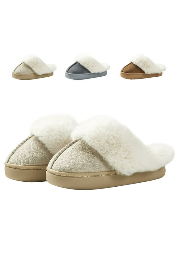 Kids Slippers Boys Girls Fuzzy House Slippers Soft Warm Bedroom Shoes