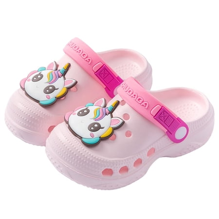 Drecage Toddler Boys Girls Cute Cartoon Clogs Kids Lightweight Garden Shoes Beach Pool Sandals