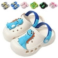 thumbnail image 1 of Drecage Toddler Boys Girls Cute Cartoon Clogs Kids Lightweight Garden Shoes Beach Pool Sandals, 1 of 6