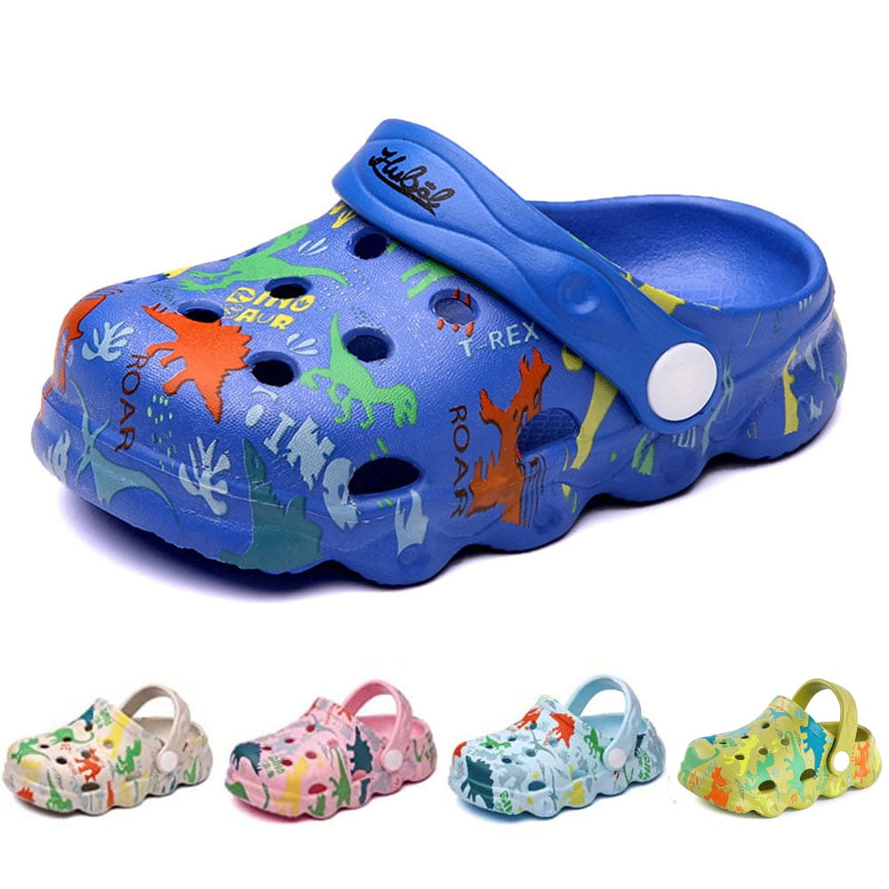 Drecage Toddler Boys Girls Dinosaur Clogs, Kids Slipon Garden Shoes