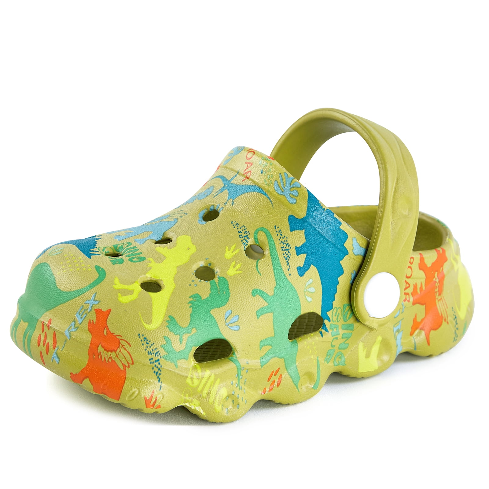 Drecage Toddler Boys Girls Dinosaur Clogs, Kids Slipon Garden Shoes