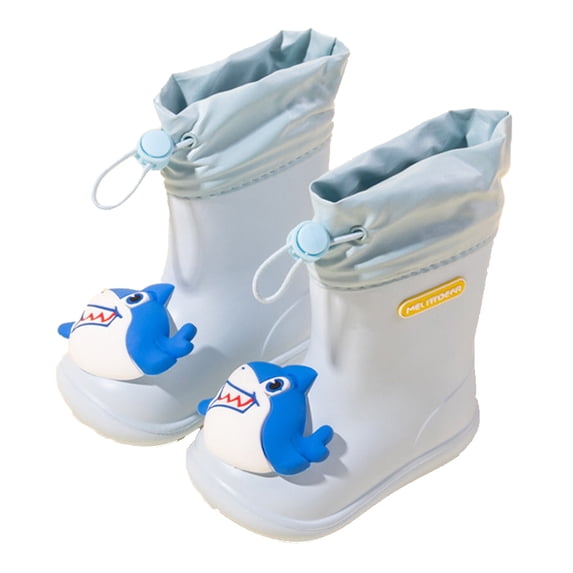 Drecage Toddler Boys Girls Rain Boots Kids Waterproof Lightweight Boots