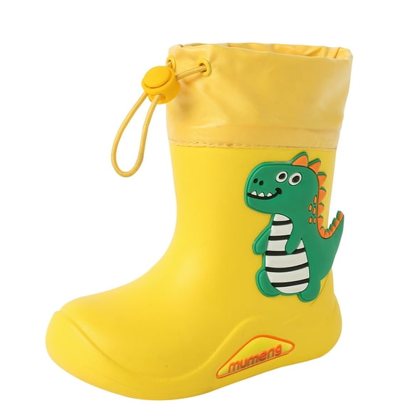 Drecage Toddler Boys Girls Rain Boots Kids Waterproof Lightweight Boots