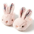 thumbnail image 1 of Drecage Toddler Boys Girls Slippers Kids Cute Bunny Plush Slippers Winter Warm House Shoes, 1 of 7