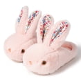 thumbnail image 1 of Drecage Toddler Boys Girls Slippers Kids Cute Bunny Plush Slippers Winter Warm House Shoes, 1 of 8