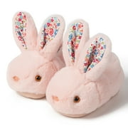 Drecage Toddler Boys Girls Slippers Kids Cute Bunny Plush Slippers Winter Warm House Shoes