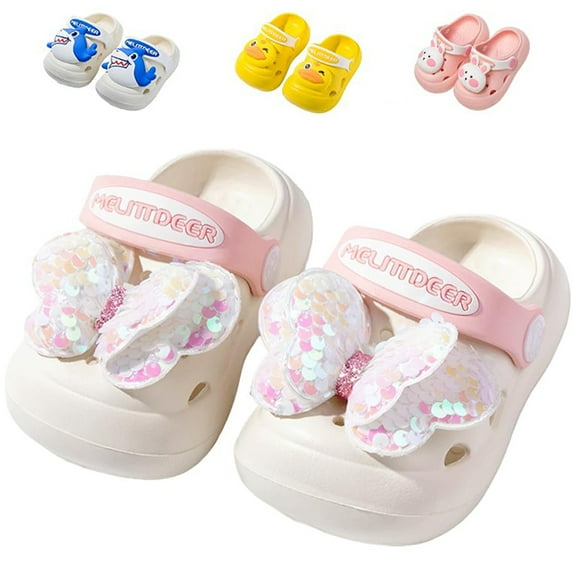 Drecage Toddler Boys Girls Cute Butterfly Clogs Kids Lightweight Garden Clogs Summer Beach Pool Sandals