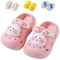 thumbnail image 1 of Drecage Toddler Boys Girls Cute Bunny Clogs Kids Lightweight Garden Clogs Summer Beach Pool Sandals, 1 of 6