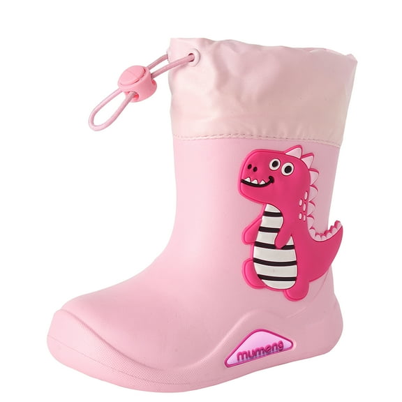 Drecage Toddler Boys Girls Rain Boots Kids Waterproof Lightweight Boots