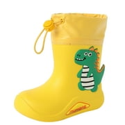 Drecage Toddler Boys Girls Rain Boots Kids Waterproof Lightweight Rain Shoes