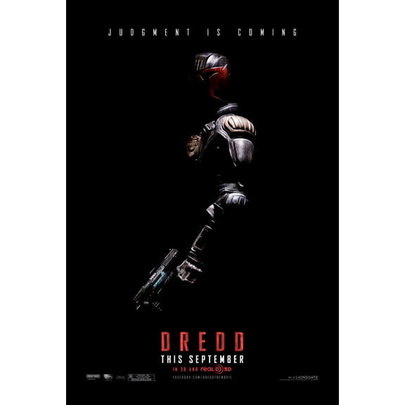 Dredd 3D Movie Poster 16"x24" Poster Medium Art Poster 16x24 Square Adults Western Graphic