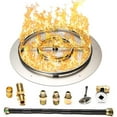 thumbnail image 1 of Dreffco Fire Pit Burner Pan & Ring - Works with Liquid Propane - Stainless Steel Fire Pit Burner Kit 30-Inch Pan, 24-Inch Ring - 150,000 BTU Max, 1 of 10