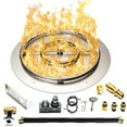 thumbnail image 1 of Dreffco Stainless Steel Fire Pit Burner Pan & Ring Standard Kit with Spark Ignition for Liquid Propane, 30-Inch Pan, 24-Inch Ring, 150,000 BTU Max, 1 of 10