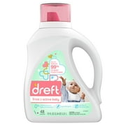Dreft Active Baby He, 48 Loads Liquid Laundry Detergent, 75 fl oz