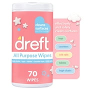 Dreft All Purpose Cleaning Wipes Baby Essentials, Surface Cleaning Supplies, 70 Count