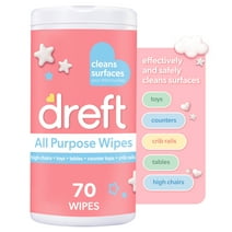 Dreft All Purpose Cleaning Wipes Baby Essentials, Surface Cleaning Supplies, 70 Count