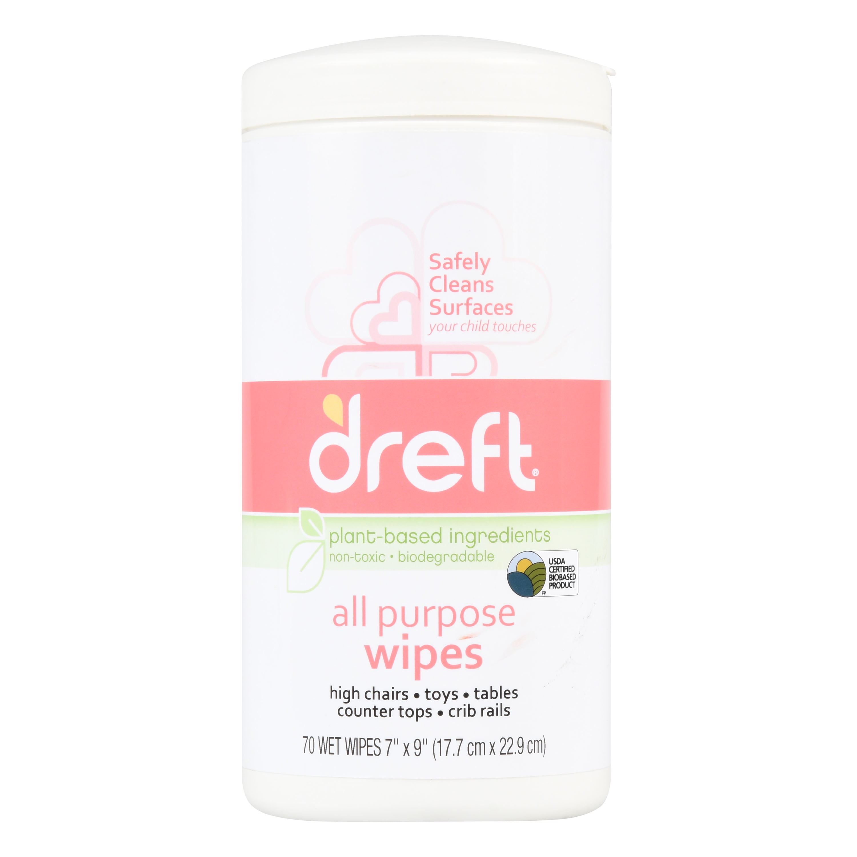 Dreft All Purpose Cleaning Wipes, Surface Cleaning Supplies, 70 Count