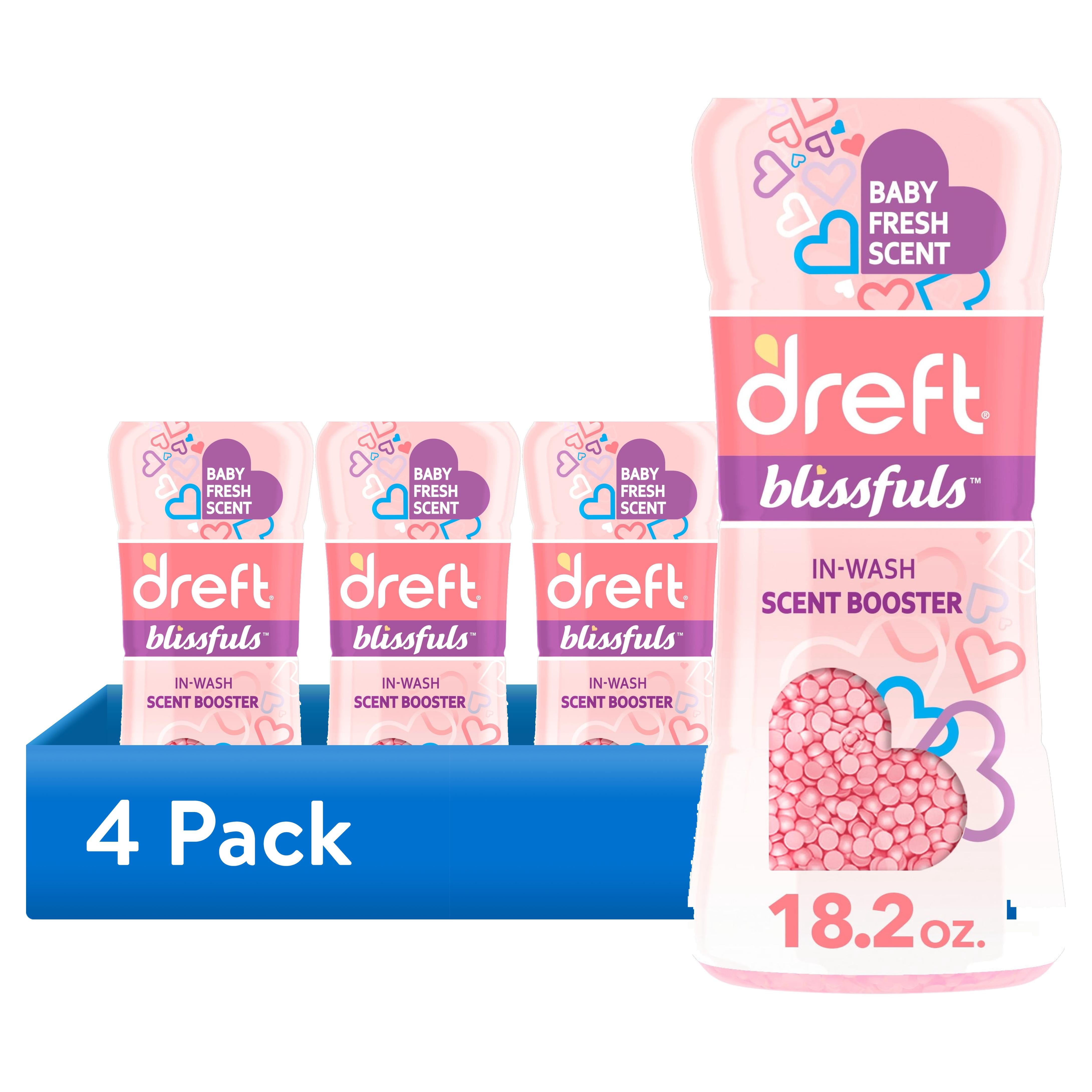 (4 pack) Dreft Baby Blissfuls Laundry Scent Booster Beads, Baby Fresh Scent, 18.2 oz