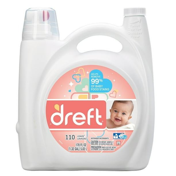 Dreft HE Liquid Laundry Detergent, 170 Fl Oz