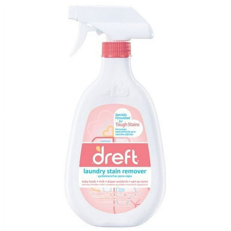 Dreft Baby Laundry Instant Stain Remover Spray for Clothes, 22 Fluid Ounce  (Pack of 4)