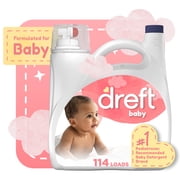 Dreft Liquid Laundry Detergent for Babies, Tackles 100% of Common Baby Stains, 150 fl oz, 114 Loads