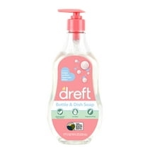 Dreft Plant-Based Liquid Dish Soap and Dishwashing Detergent for Baby Bottle, Fragrance Free Baby Essentials, 18 fl oz