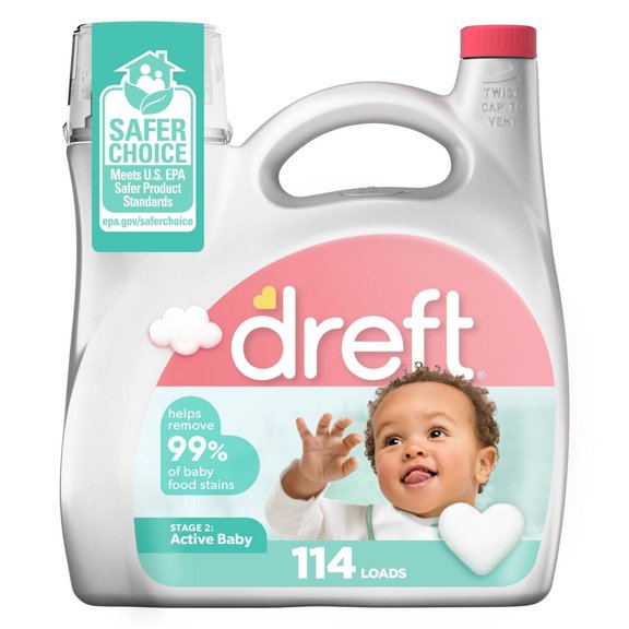 2X - Dreft Stage 2: Active Baby HE Compatible Liquid Laundry Detergent - 150 fl oz