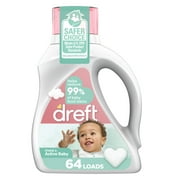 Dreft Stage 2: Active Baby Liquid Laundry Detergent, 64 Loads, 92 fl oz