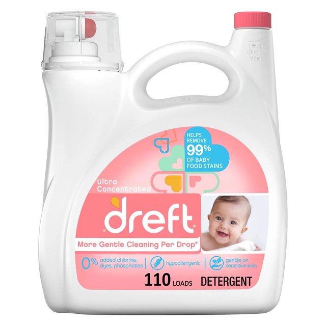 Dreft Ultra Concentrated Liquid Laundry Detergent (110 loads, 150 fl