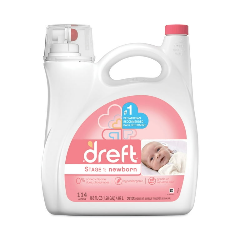 Dreft Ultra Laundry Detergent Baby Powder Scent 165 oz Bottle 4 Carton 03241