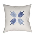 thumbnail image 1 of Surya HDY015-1818 18 x 18 x 4 in. Dreidel II Square Throw Pillow, White & Blue, 1 of 2