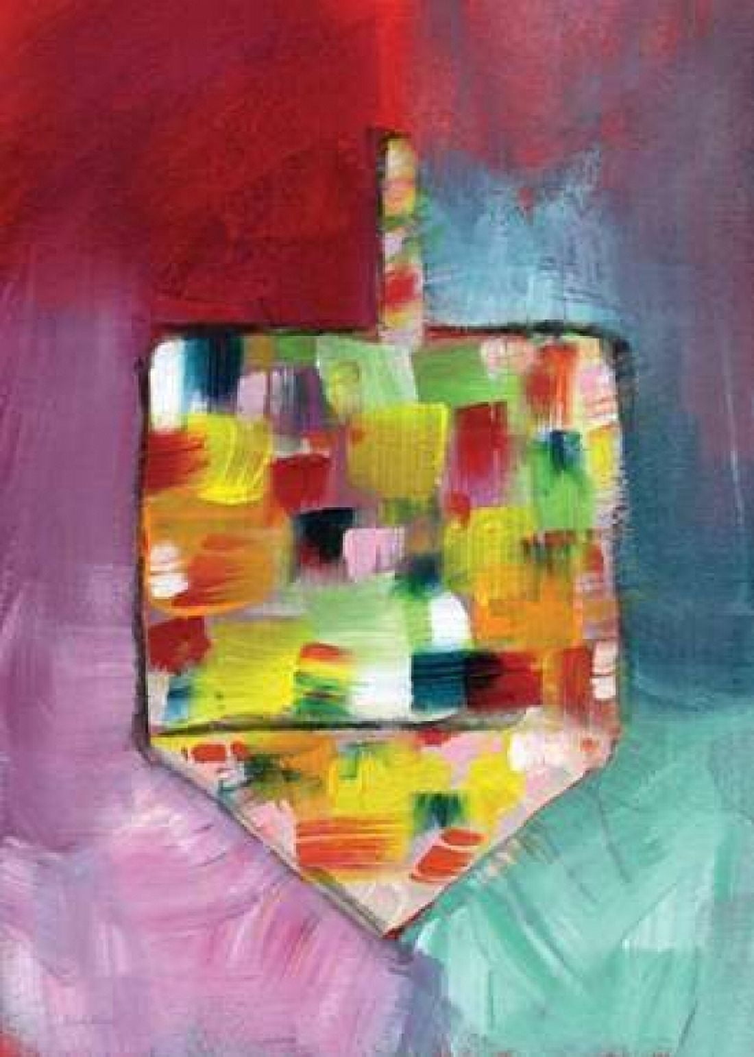 Dreidel of Many Colors Canvas Art - Linda Woods (20 x 28)