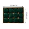thumbnail image 1 of Dreisshy 12 PCS Velvet Christmas Ball Ornaments Set, Flocked Christmas Tree Ball Ornaments Dark Velvet Xmas Decorative Hanging Ornaments, Green, 1 of 9