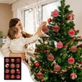 thumbnail image 1 of Dreisshy 12Pcs Christmas Ornaments Set Shatterproof Christmas Tree Ball Ornaments, Christmas Ball Hanging Ornaments for Xmas Tree, Home, Party, Holiday Christmas Decorations, Red, 1 of 8