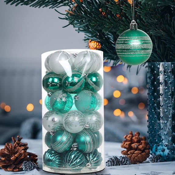 Dreisshy 30Pcs Christmas Ornaments Christmas Ball Ornaments, Shatterproof Christmas Tree Decor, Hanging Decorations for Xmas Tree, Holiday, Wedding, Party, G