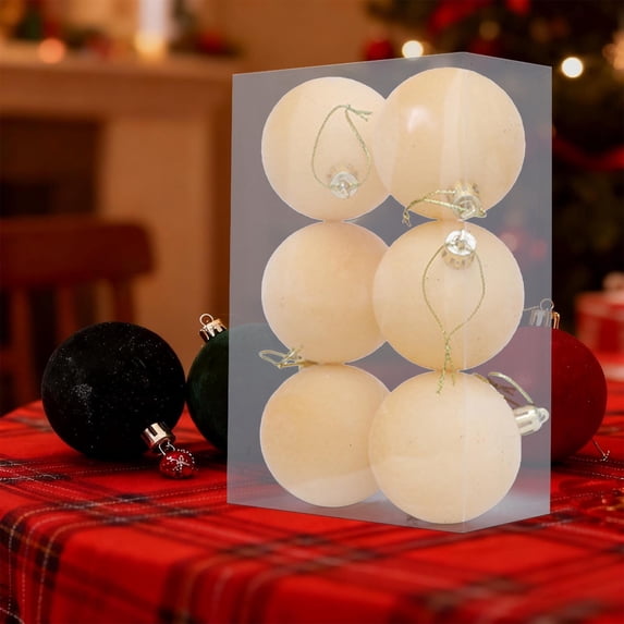 Dreisshy 6Pcs Christmas Ornaments Christmas Ball Ornaments, Shatterproof Christmas Tree Decor, Hanging Decorations for Xmas Tree, Holiday, Wedding, Party, A