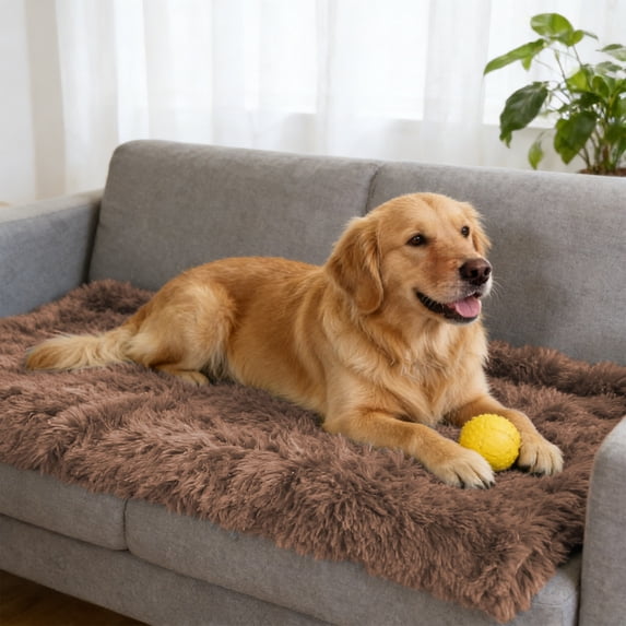 Dreisshy Dog Blankets 22"X14" - Small Cat Throw Blanket for Couch Protection, Fleece Puppy Blanket, Soft Plush Reversible Throw Furniture Protector, Coffee